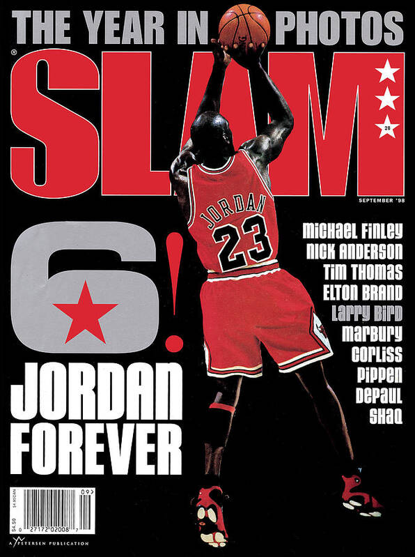 Michael Jordan Art Print featuring the photograph 6! Jordan Forever SLAM Cover by Getty Images