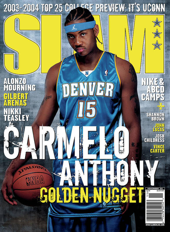 Carmello Anthony Art Print featuring the photograph Carmelo Anothony: Golden Nugget SLAM Cover by Atiba Jefferson