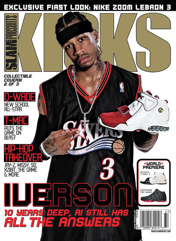 Allen Iverson Art Print featuring the photograph Iverson: 10 Years Deep, AI Still Has All the Answers SLAM Cover by Atiba Jefferson