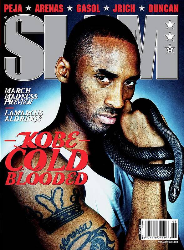 Kobe Bryant Art Print featuring the photograph Kobe: Cold Blooded SLAM Cover by Clay Patrick McBride