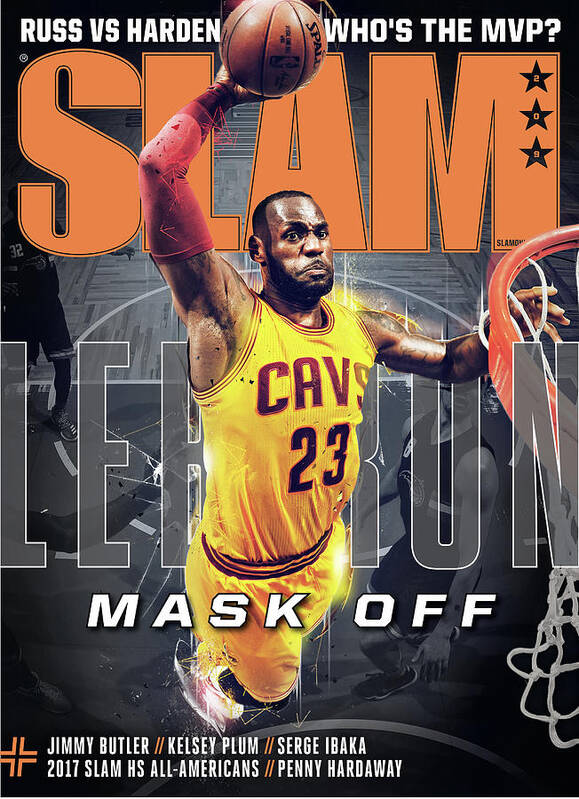 #faatoppicks Art Print featuring the photograph LeBron: Mask Off SLAM Cover by Getty Images
