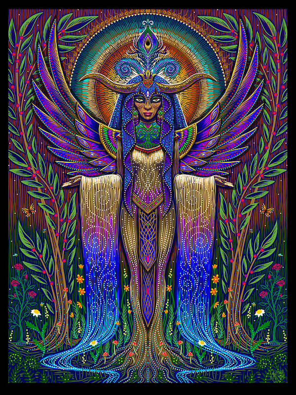 Goddess Art Print featuring the painting Shimmering Goddess by Cristina McAllister