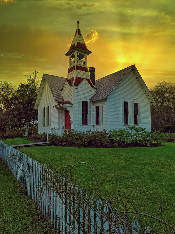 Oysterville Art Print featuring the photograph Oysterville Church by Thomas Hall