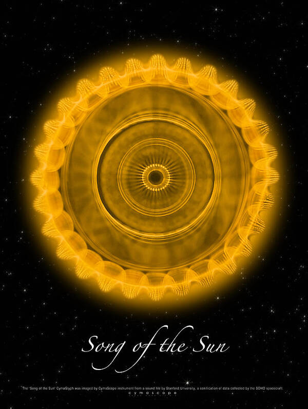 Cymatics Art Print featuring the photograph Song of the Sun #2 by CymaScope