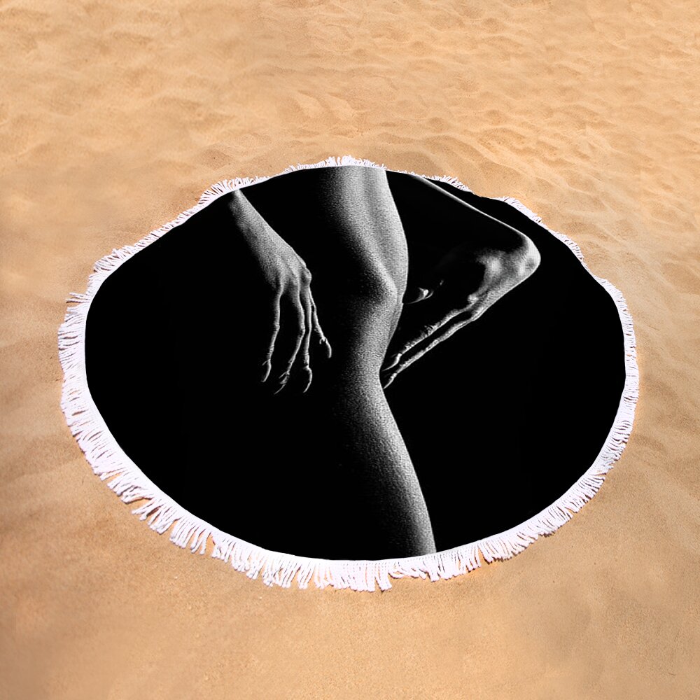 Nude Woman Bodyscape 55 Round Beach Towel For Sale By Johan Swanepoel