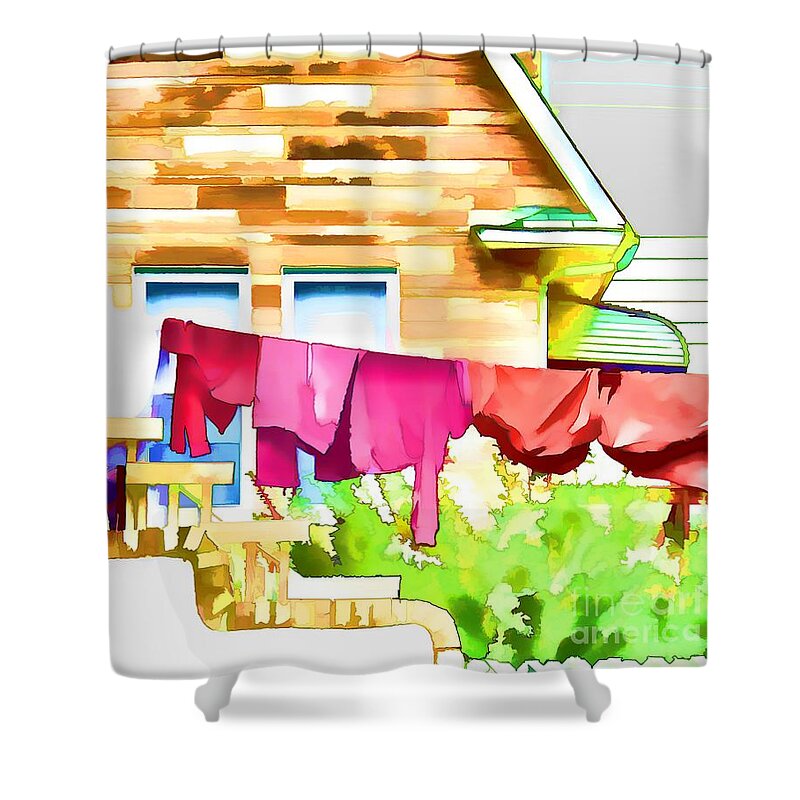 Pennsylvania Shower Curtain featuring the painting A Summer's Day - Digital Art by Robyn King