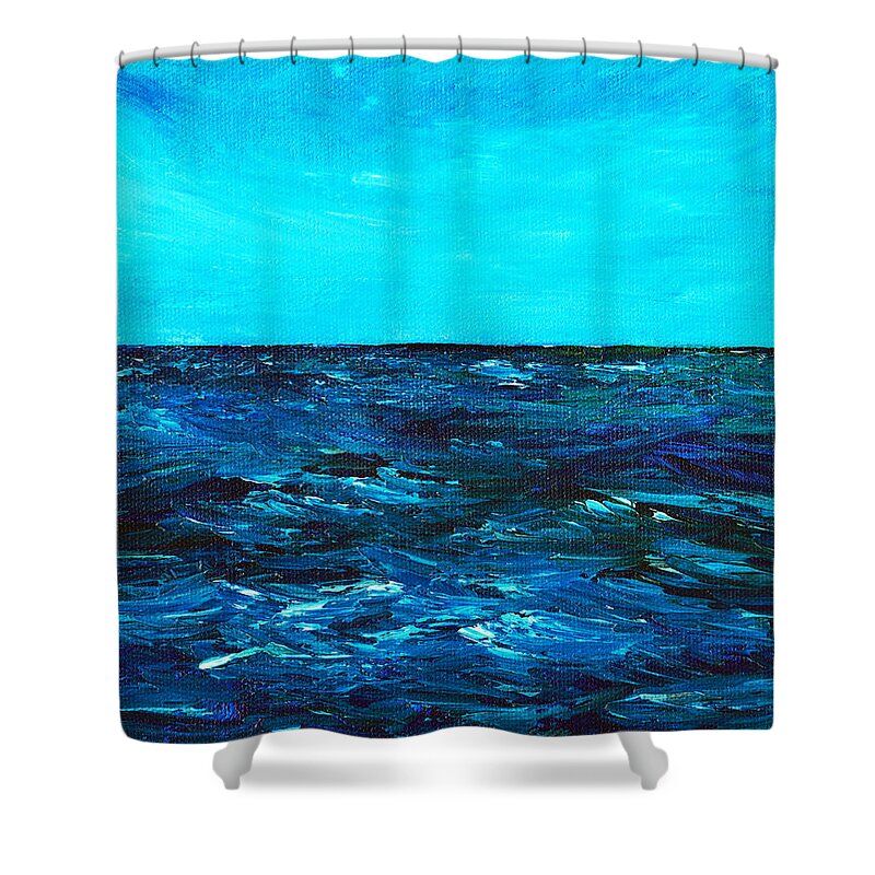 Gift Shower Curtain featuring the painting Body of Water by Anastasiya Malakhova