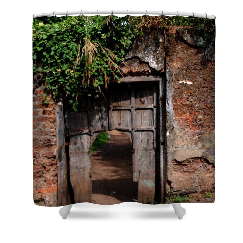 India Shower Curtain featuring the photograph Entrance by Jacqueline M Lewis