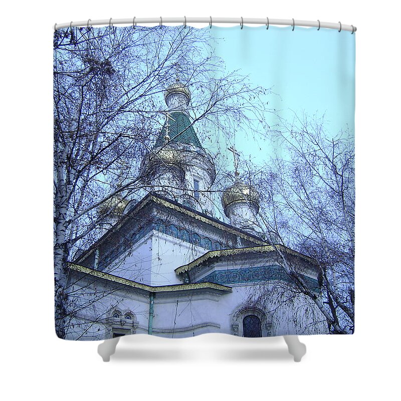 Church Shower Curtain featuring the photograph Orthodox Church by Moshe Harboun