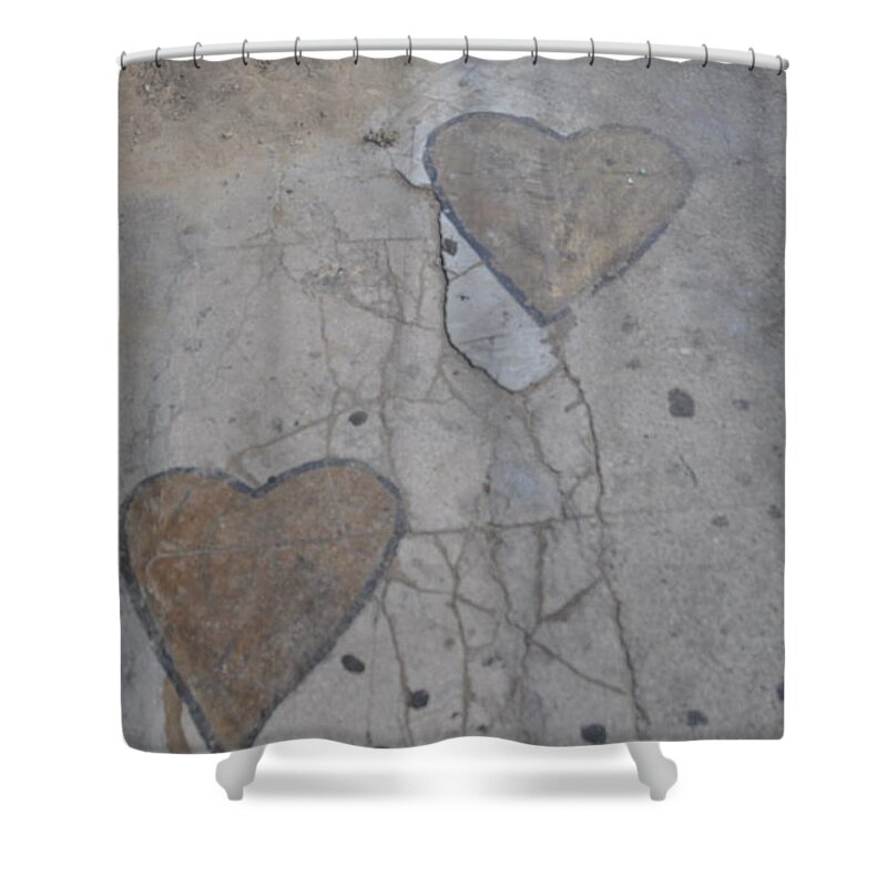 Downtown Shower Curtain featuring the photograph Two Hearts by Joe Burns