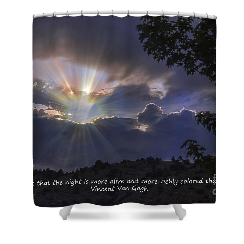 Sky Shower Curtain featuring the photograph Vincent Van Gogh by Janice Pariza
