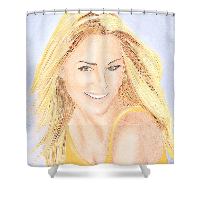 Troni Shower Curtain featuring the painting 0008 Ilse by John Grieder