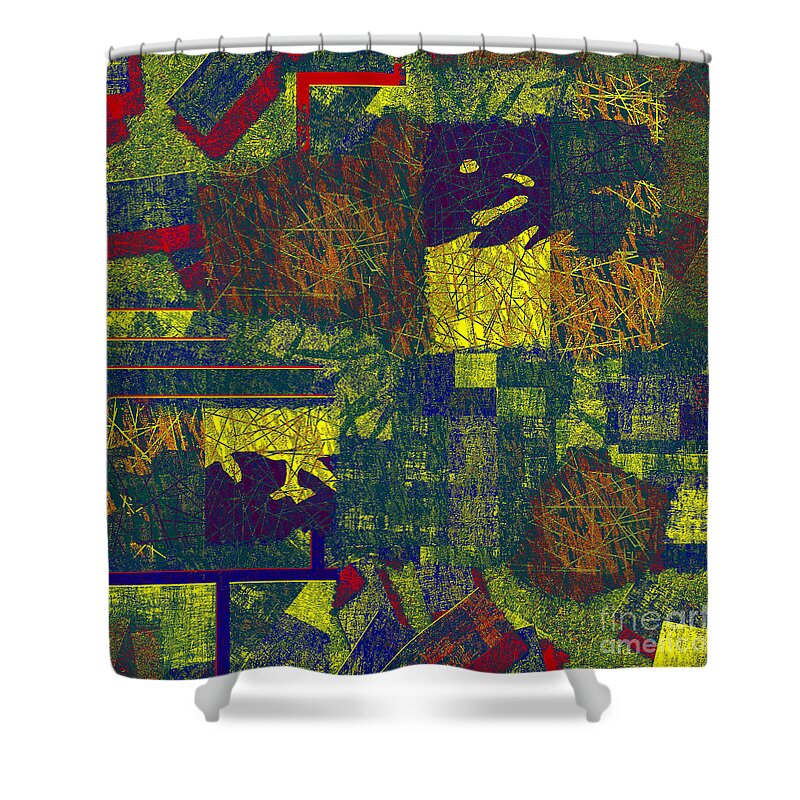 Abstract Shower Curtain featuring the digital art 0466 Abstract Thought by Chowdary V Arikatla