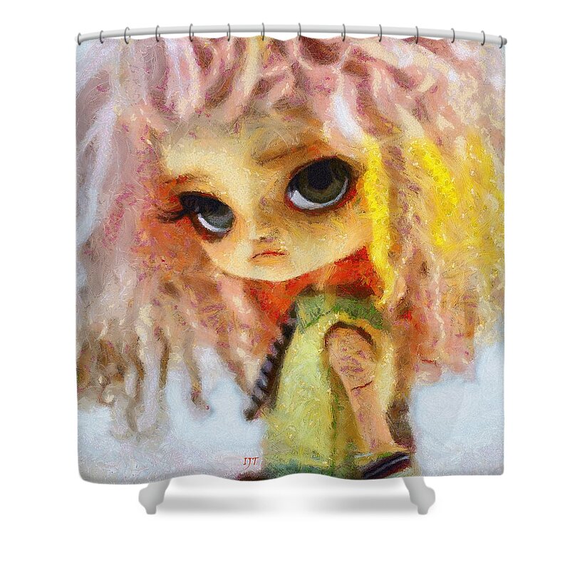 Still Life Shower Curtain featuring the painting 0529 by I J T Son Of Jesus