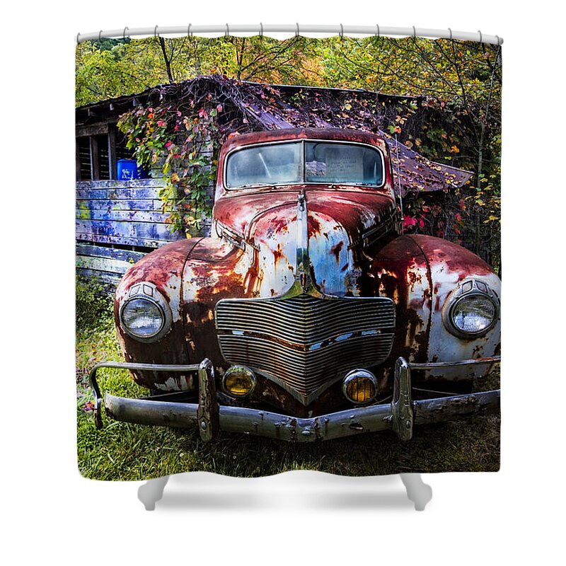 1940 Shower Curtain featuring the photograph 1940 Dodge by Debra and Dave Vanderlaan