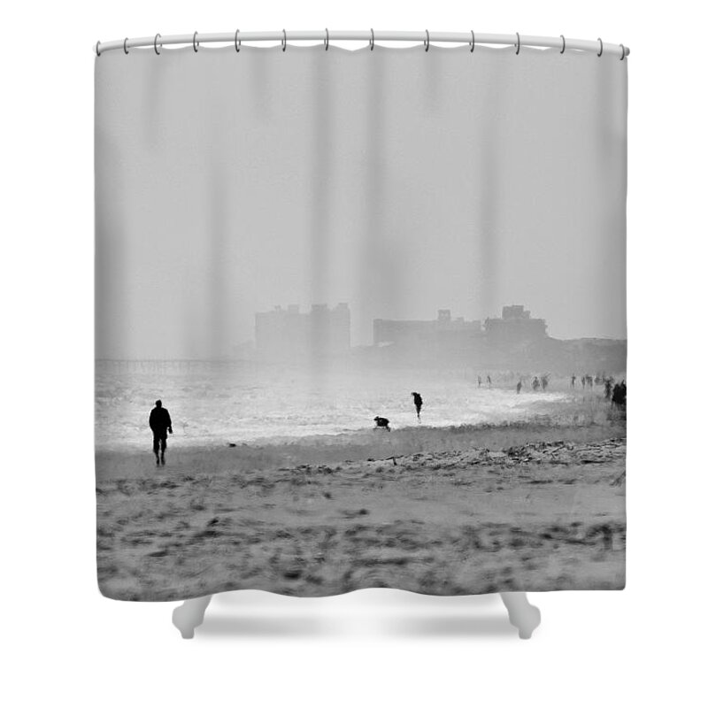 Myrtle Beach Shower Curtain featuring the photograph A look south #1 by Jessica Brown