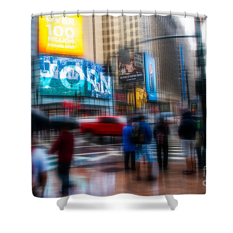 Nyc Shower Curtain featuring the photograph A Rainy Day In New York #1 by Hannes Cmarits