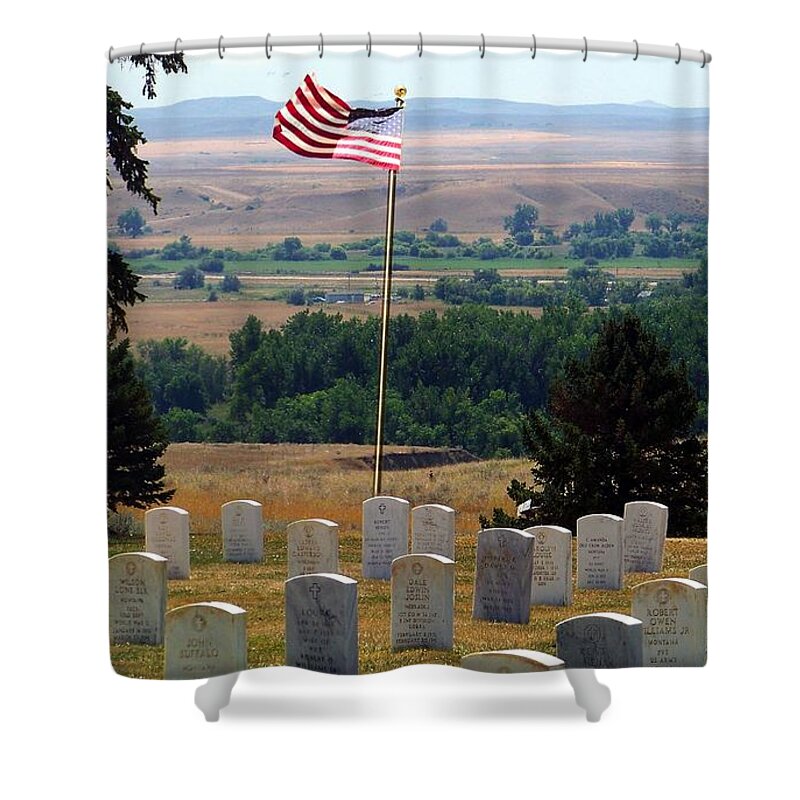 Battlefield Shower Curtain featuring the photograph A View for Eternity #1 by Charles Robinson