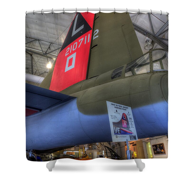  Shower Curtain featuring the photograph B-17 Tail Gunner #1 by David Dufresne