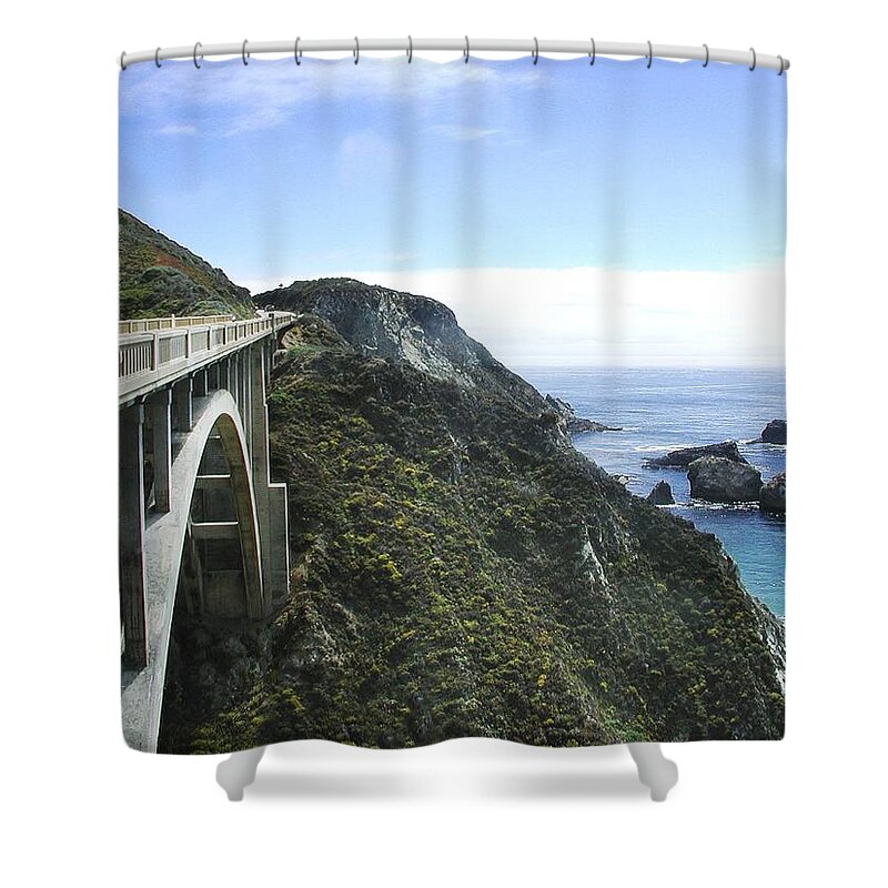 Big Sur Shower Curtain featuring the photograph Bixby Bridge #1 by Steve Ondrus