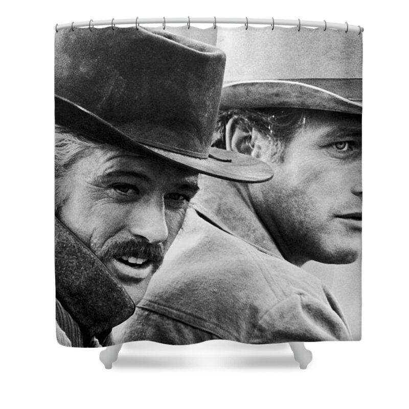 Paul Newman Shower Curtain featuring the photograph Butch Cassidy and the Sundance Kid by Georgia Fowler