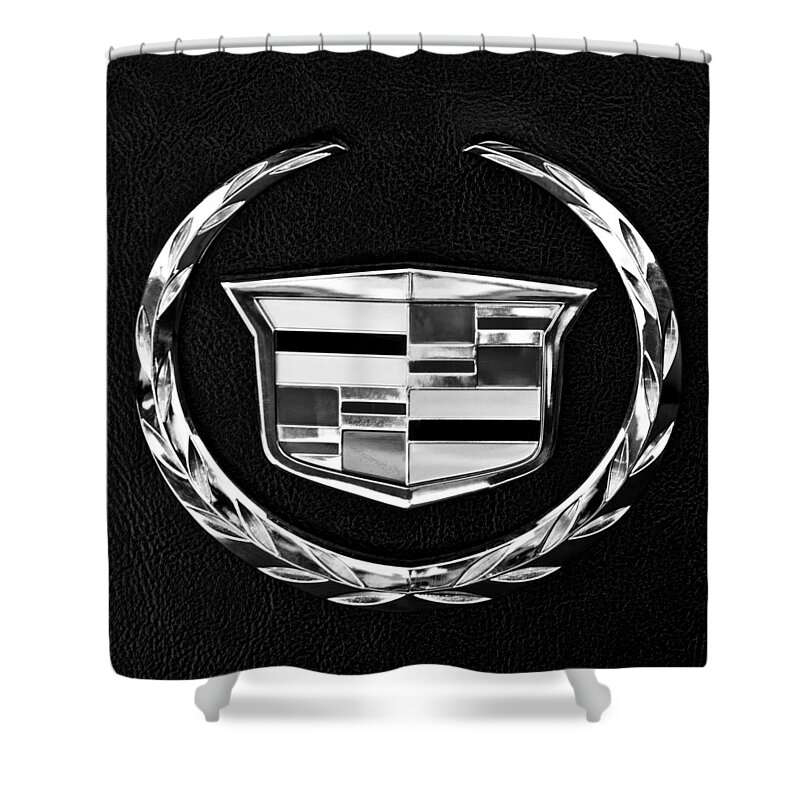 Cadillac Shower Curtain featuring the photograph Cadillac Emblem #1 by Jill Reger