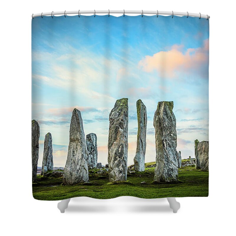 Prehistoric Era Shower Curtain featuring the photograph Callanish Standing Stones, Isle Of Lewis #1 by Theasis