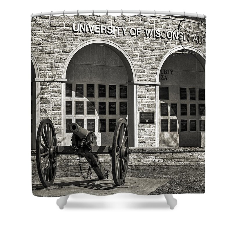 Badger Shower Curtain featuring the photograph Camp Randall - Madison by Steven Ralser
