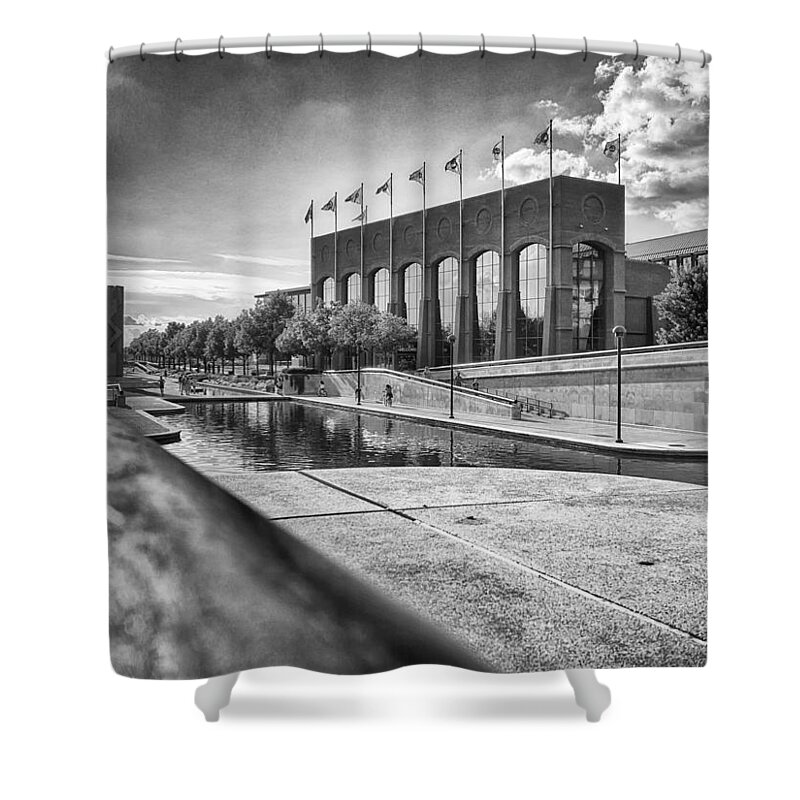 Indianapolis Shower Curtain featuring the photograph Canal Walk #1 by Howard Salmon
