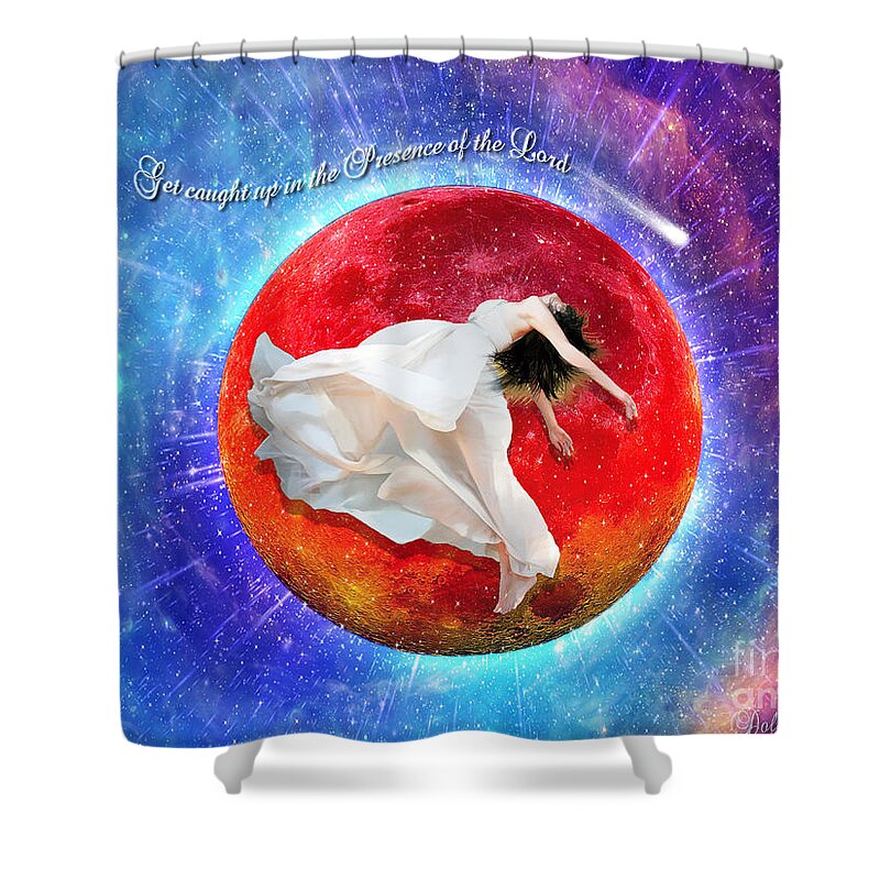 Rapture Shower Curtain featuring the mixed media Caught up #1 by Dolores Develde