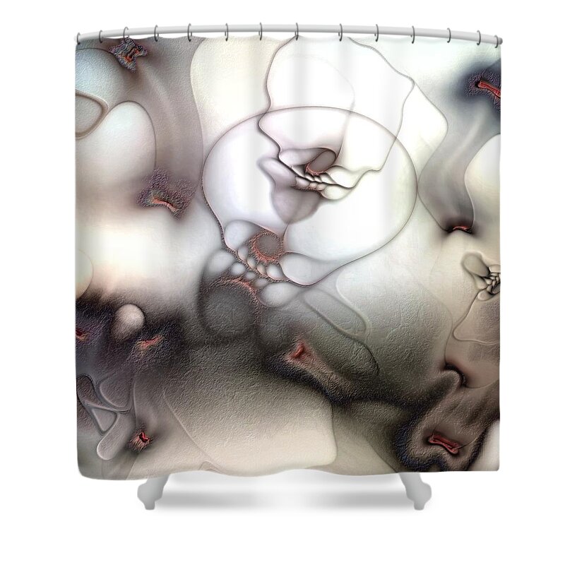 Abstract Shower Curtain featuring the digital art Ceaseless Vicissitude #1 by Casey Kotas