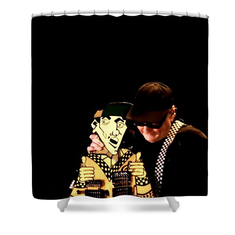 Concert Shower Curtain featuring the photograph Cheap Trick 6 - Silver Springs Florida 2014 by Debra Forand