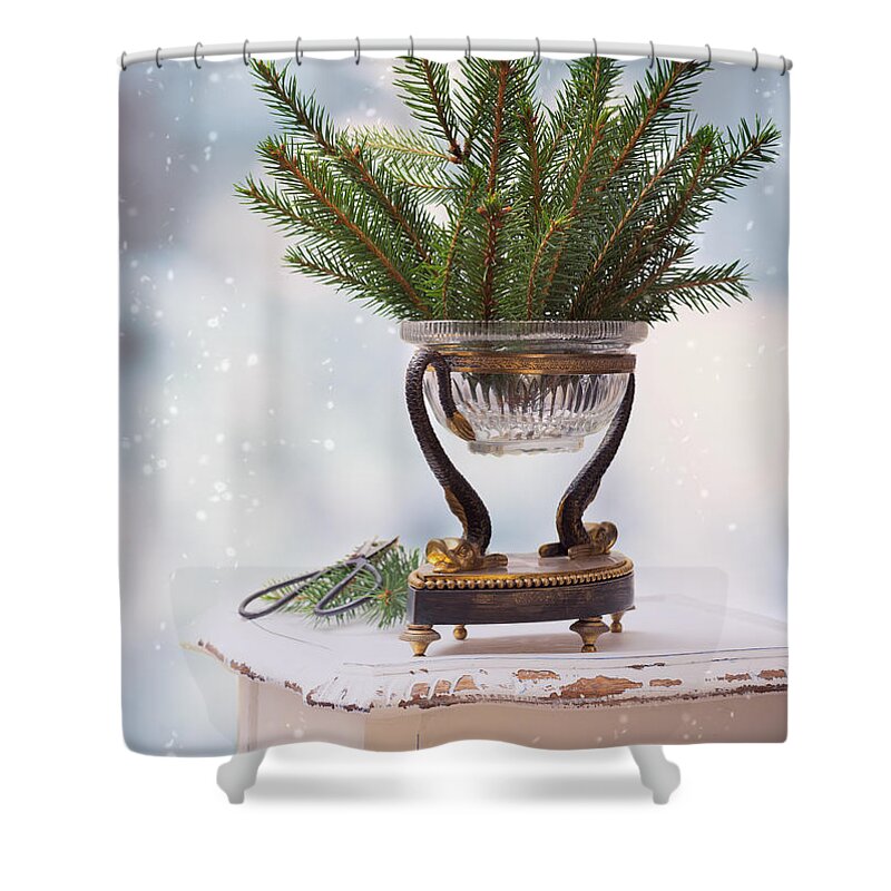 Christmas Shower Curtain featuring the photograph Christmas Decoration #5 by Amanda Elwell