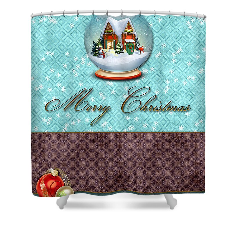 Christmas Shower Curtain featuring the photograph Christmas Card 14 by Nina Ficur Feenan