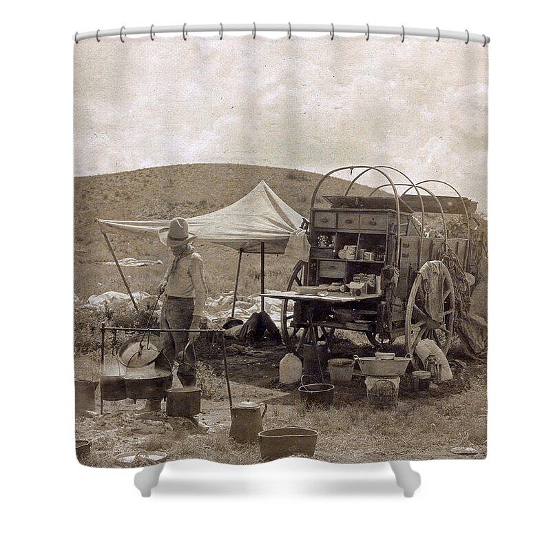 Occupation Shower Curtain featuring the photograph Chuckwagon, 1907 #1 by Science Source