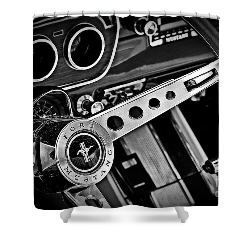 Mustang Shower Curtain featuring the photograph Classic Mustang Interior #1 by Jarrod Erbe