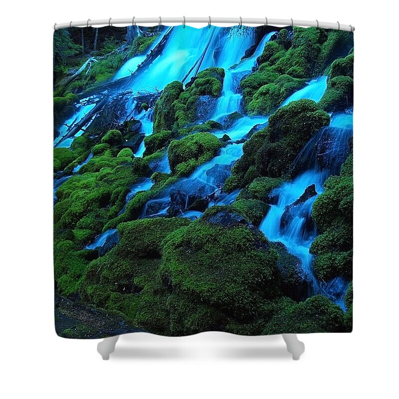 Water Shower Curtain featuring the photograph Clearwater Falls #1 by Teri Schuster