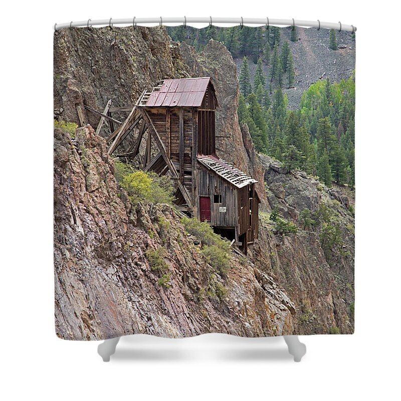 Bachelor Historic Tour Shower Curtain featuring the photograph Commodore Mine on the Bachelor Historic Tour #1 by Fred Stearns