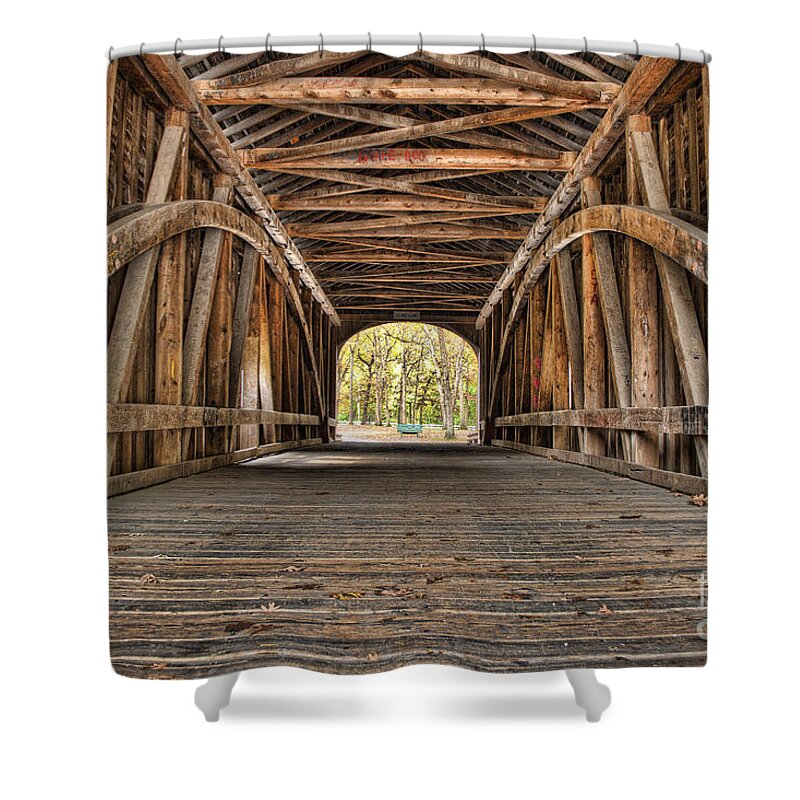 Bridge Shower Curtain featuring the photograph Covered Bridge #1 by Scott Wood