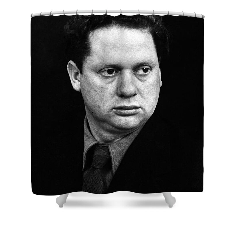 Dylan Thomas Shower Curtain featuring the photograph Dylan Thomas #1 by Rollie McKenna