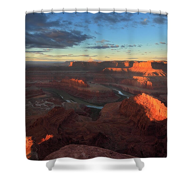 Utah Shower Curtain featuring the photograph Early Morning at Dead Horse Point #1 by Alan Vance Ley
