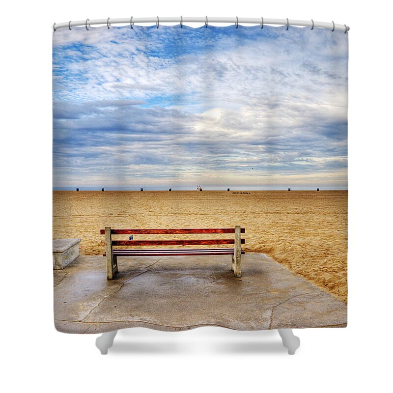 California Shower Curtain featuring the photograph Early Morning at the Beach by Chuck Staley