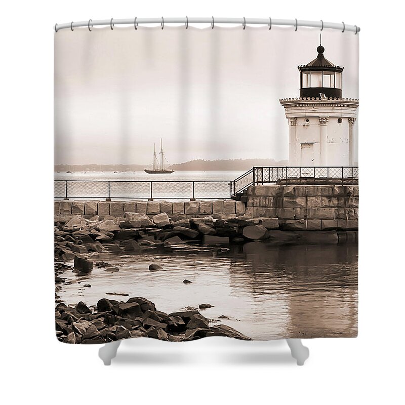 Architecture Shower Curtain featuring the photograph Early Morning Bug Light by Richard Bean
