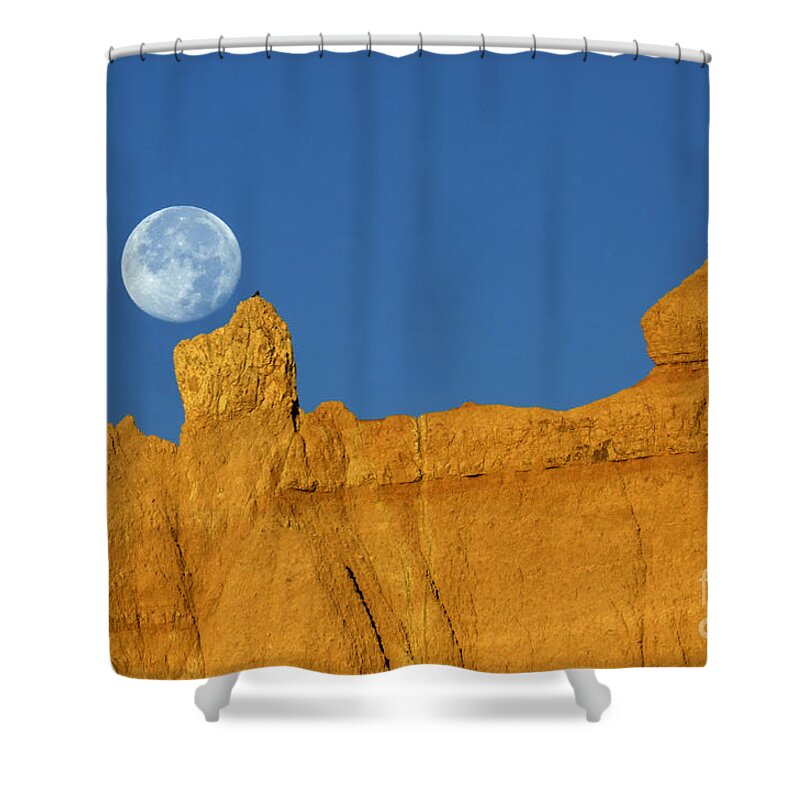 Moon Shower Curtain featuring the photograph East Of The Sun West Of The Moon #1 by Bob Christopher