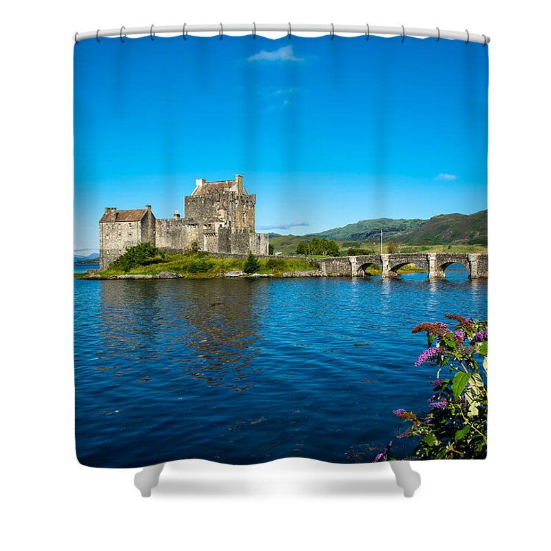 Scotland Shower Curtain featuring the photograph Eilean Donan Castle In Scotland by Andreas Berthold