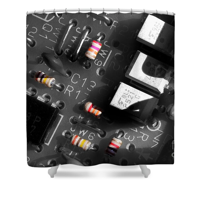 Electronics Shower Curtain featuring the photograph Electronics 2 by Michael Eingle