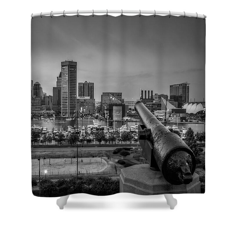 Baltimore Shower Curtain featuring the photograph Federal Hill In Baltimore Maryland by Susan Candelario