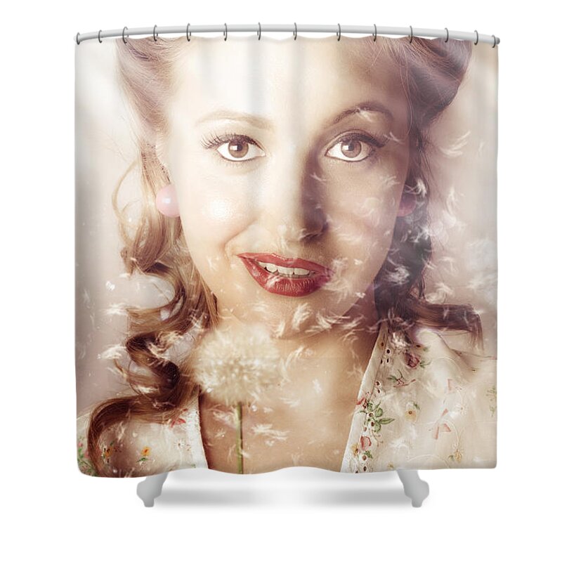 Art Shower Curtain featuring the digital art Fifties Beauty In Nature And Natural Light by Jorgo Photography
