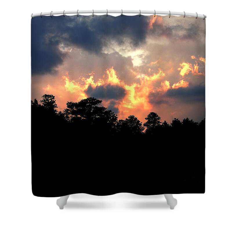 Sunset Shower Curtain featuring the photograph Fire in the Sky #1 by Craig Burgwardt