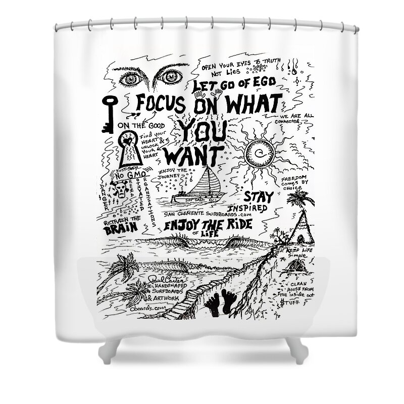 Focusdrawing Shower Curtain featuring the photograph Focus On What You Want #2 by Paul Carter